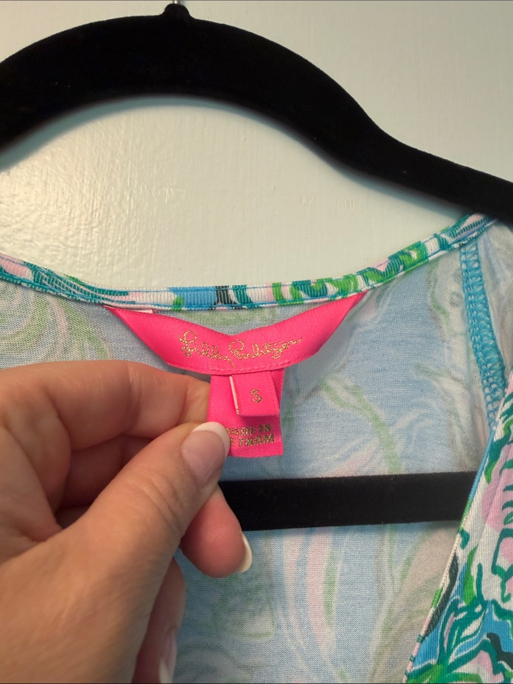 Lilly Pulitzer Blue and Green Floral Maxi Wrap Dress - Picture 2 of 5